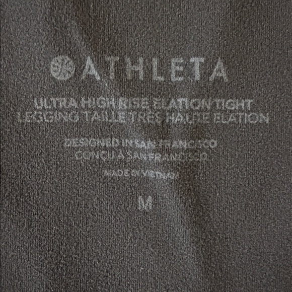 Athleta Ultra High Rise Elation Tights Leggings Black Medium - Picture 11 of 12